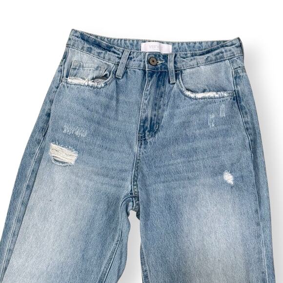 Vervet Los Angeles Denim Super High Rise 90's Vintage Flare Jeans 25 Light Wash - Picture 3 of 9